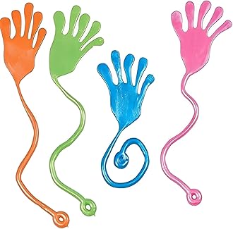GELIO 20PCS Sticky Fingers,Kids' Party Favor Sets Fun Toys, Party Favors, Wacky Fun Stretchy Glitter Sticky Hands, Party Favors, Birthday Parties, Toys for Sensory Kids