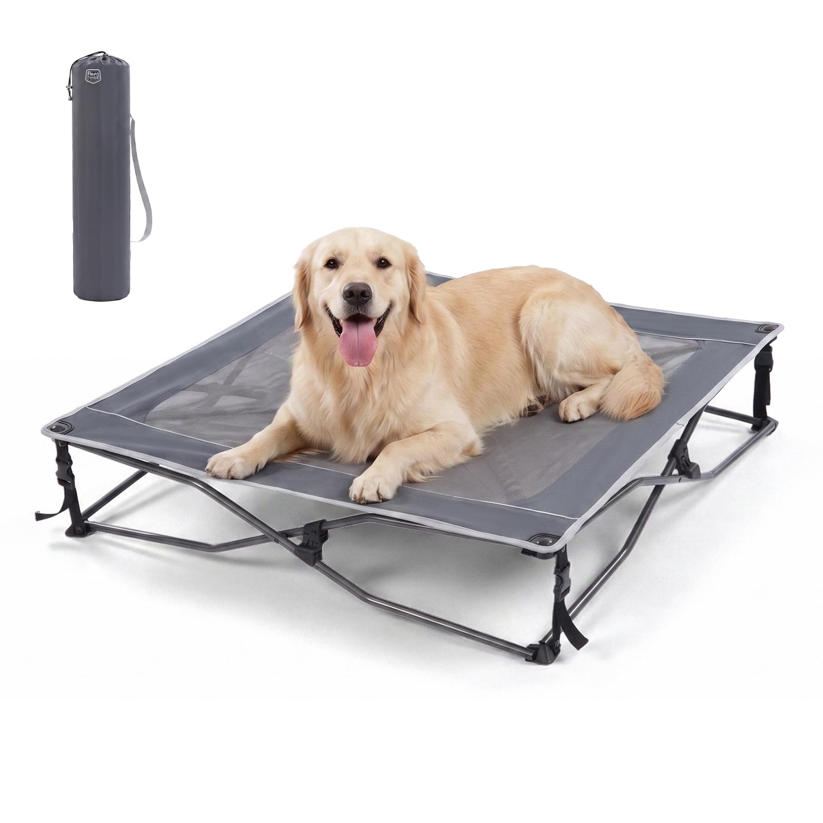 TIMBER RIDGE Outdoor Dog Bed, Cooling improve Pet Bed, Grey