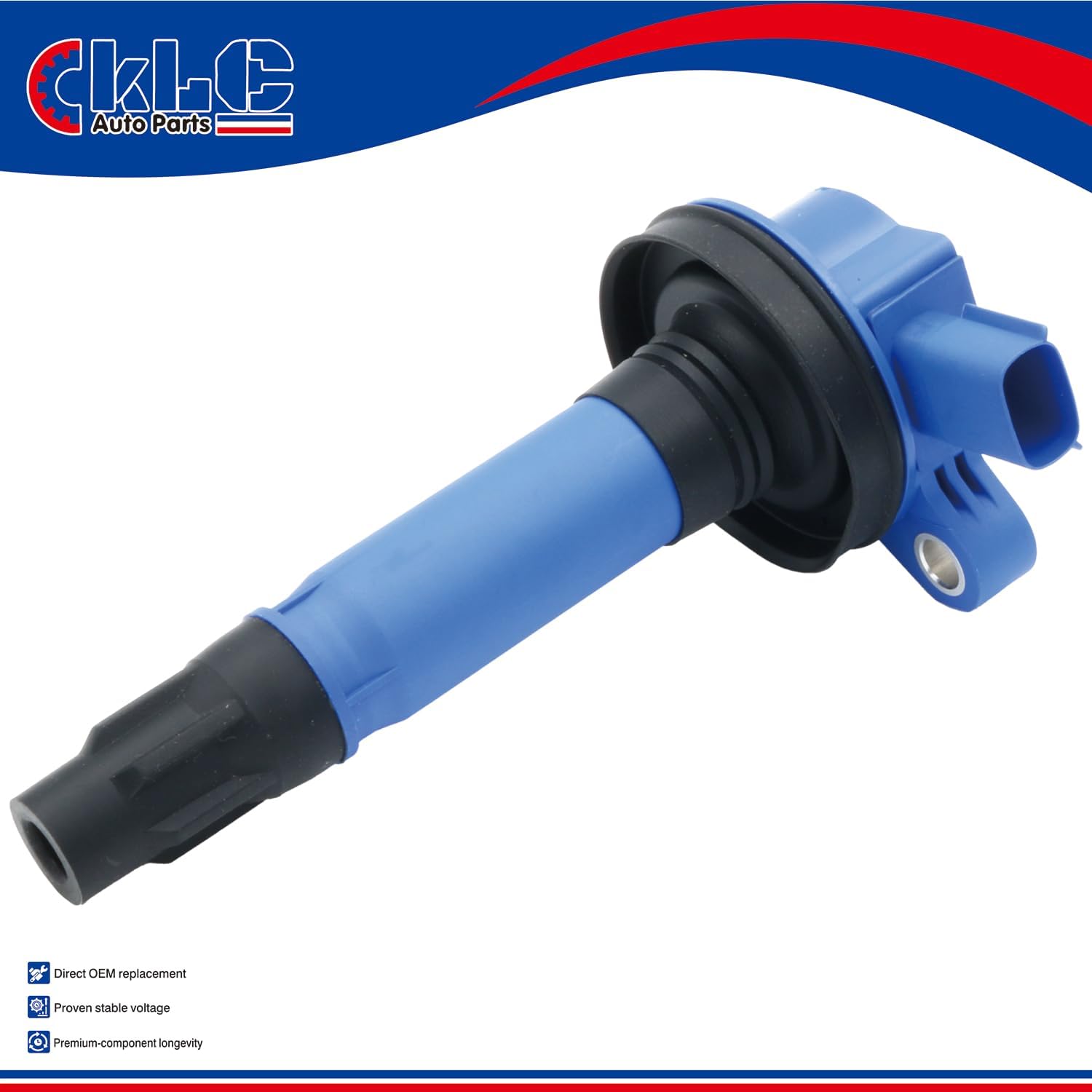 KLC Set of 6 Performance Ignition Coil Pack and Spark Plug DG520 UF553 7T4Z-12029-E 5019 for Ford Edge Explorer F150 Flex Fusion Mustang Taurus MKS MKT MKZ, Mazda 6 CX-9-3.5L 3.7L V6