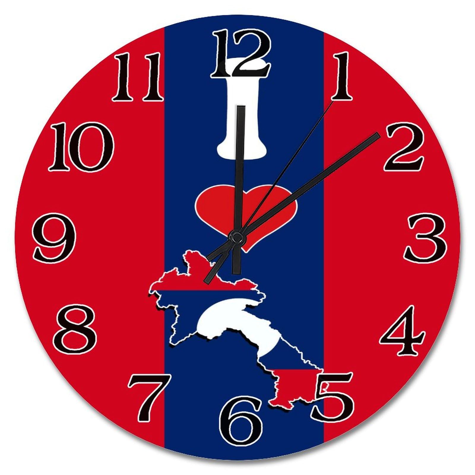 Horloge murale Laos cadeau idéal pour expatriés et passionnés de culture asiatique
