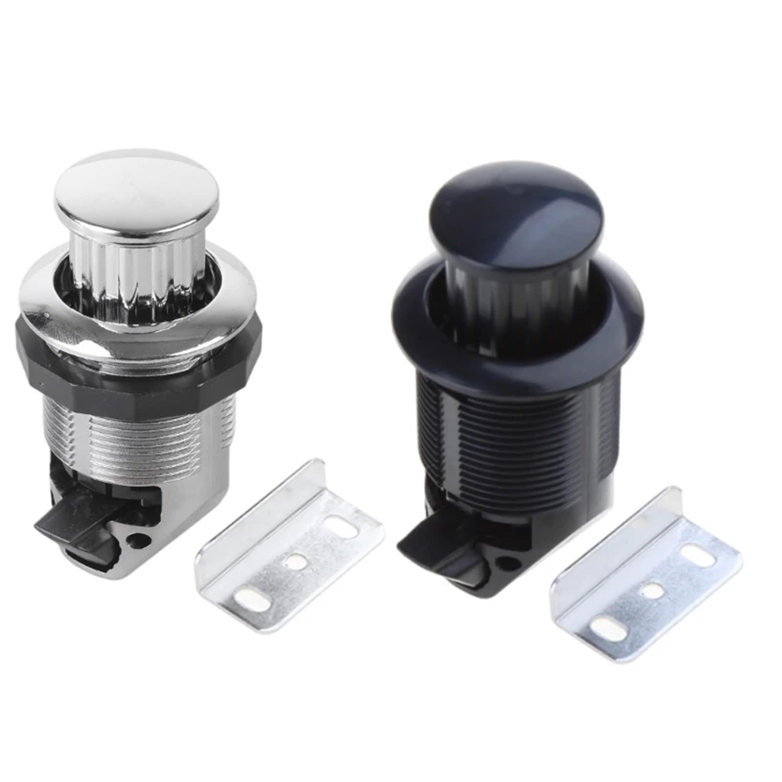 Push-Button Latch 3pcs RVs Cabinet Mini Push Button Latches Locks Catch Door Knobs Gold Black
