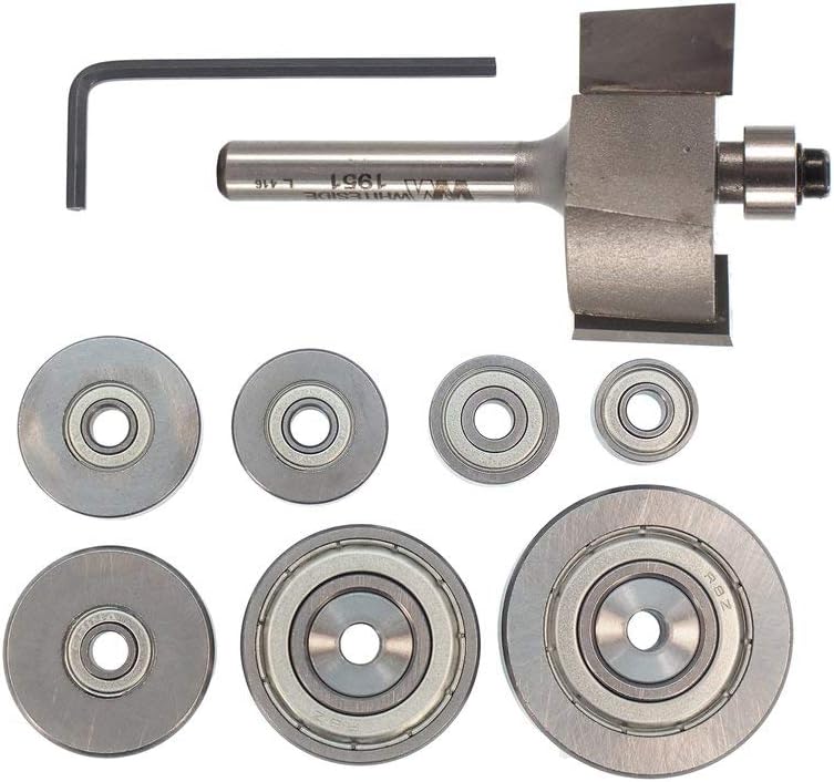 Whiteside Router Bits 1952 Multi Rabbet Set Carbide Tipped 1-3/8-Inch Large Diameter and 1/2-Inch Cutting Length