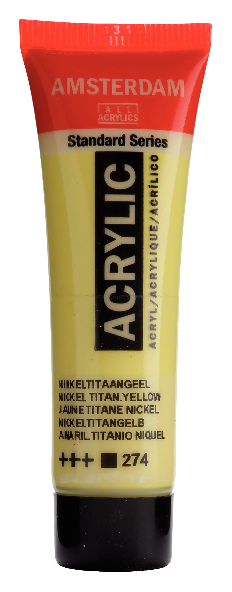 Amsterdam Standard Series Acrylic Paint - 20 ml Tube Nickel Titanium Yellow 274 - High Lightfastness and Vibrant Satin Finish