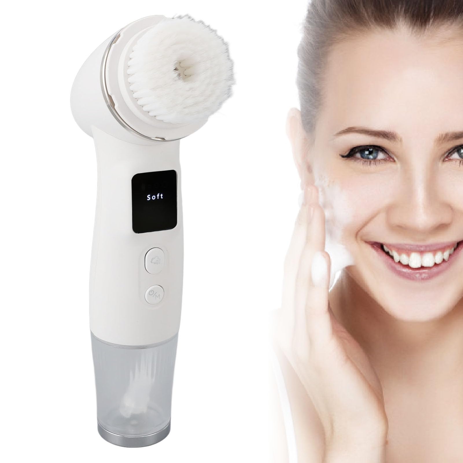 Szczotka do Czyszczenia Twarzy, Automatyczny Peeling do Twarzy z pianką, Ręczna Wodoodporna Szczoteczka do Masażu do Oczyszczania, Masowanie Usuwania zanieczyszczeń, Oczyszczanie