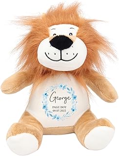 Personalised Page Boy Gift, Custom Lion Soft Toy, Teddy Bear, Page Boy Proposal, Bridesmaid Gift, Page Boy Gift, Page Boy Present