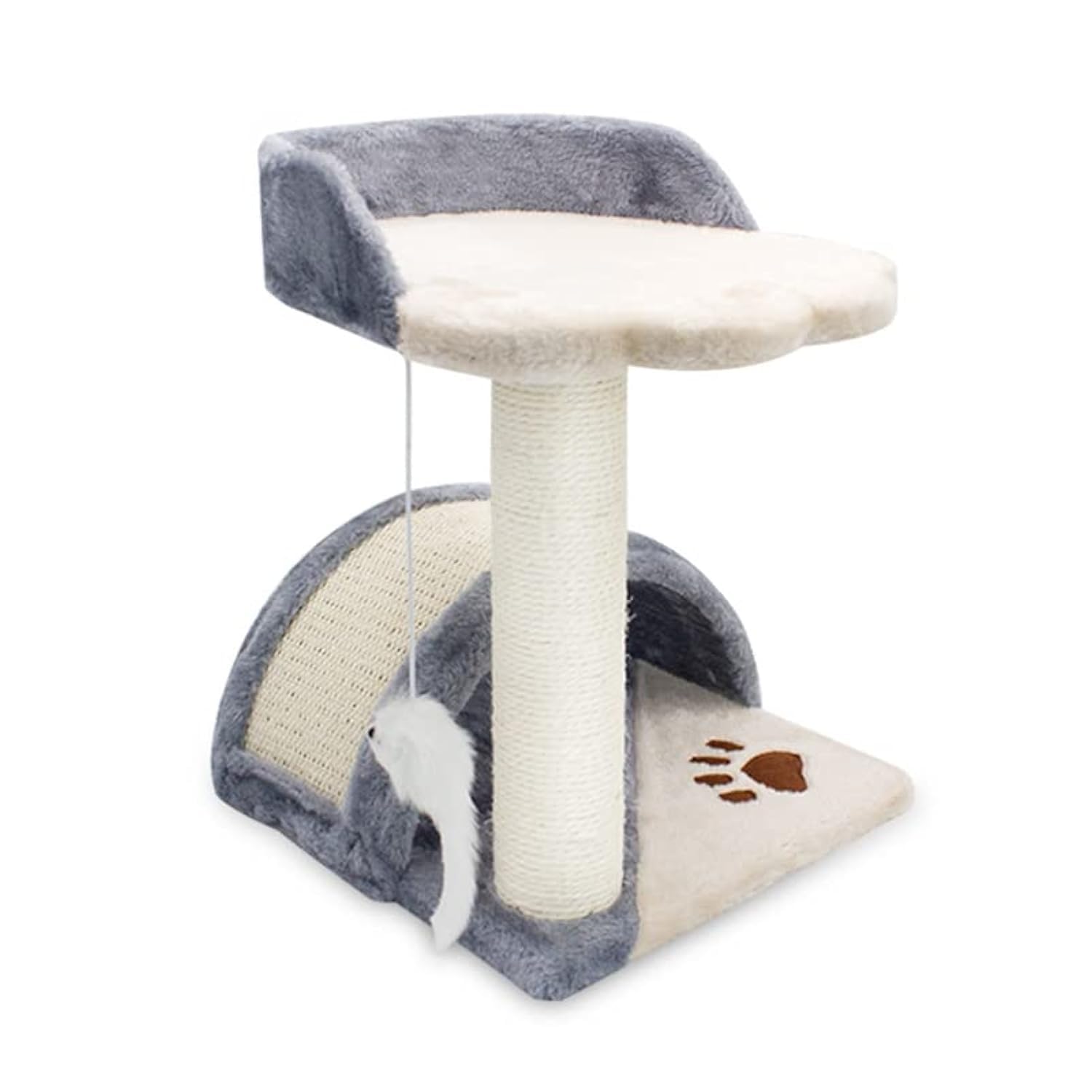 Cat Scratching Post,Cat Tree Tower,Cat Activity Condo Kitten House,Cat Tower with Curved Platform,Climbing Tree and Natural Sisal Interactive Hanging Toy,Cat nest for Kitten