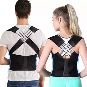 Colete Corretor de Postura Ortopédico Ajustável Postufit – Cinta Lombar e Cervical para Coluna, Alívio de Dores nas Costas, Melhora a Postura e o Sono, Produto - Velcro/unisex (XX-Grande)