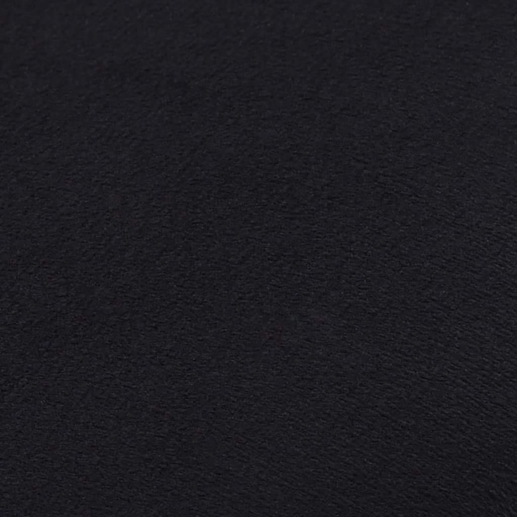 Festnight Hocker Schwarz und Golden Samt Fassform Polsterhocker Sitzhocker Schemel Samthocker Pouf Sitzpouf Velour Fußhocker Rund Blau Golden Samt 26,5x38cm Metall