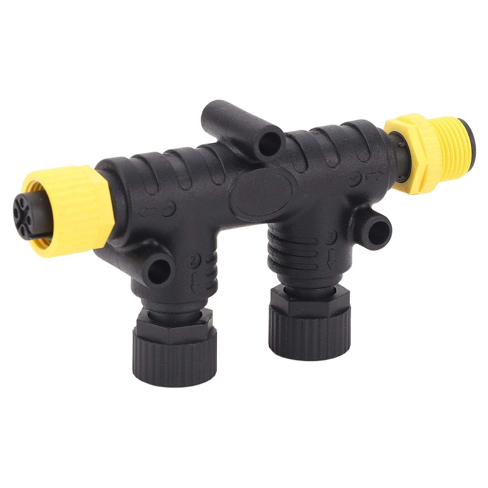 Headerbs NMEA 2000 2 Ports Tee -Stecker Langlebige Rückgrat -Drop Kabel Kabel Anschluss für Lowrance Netzwerke Premium ABS Material