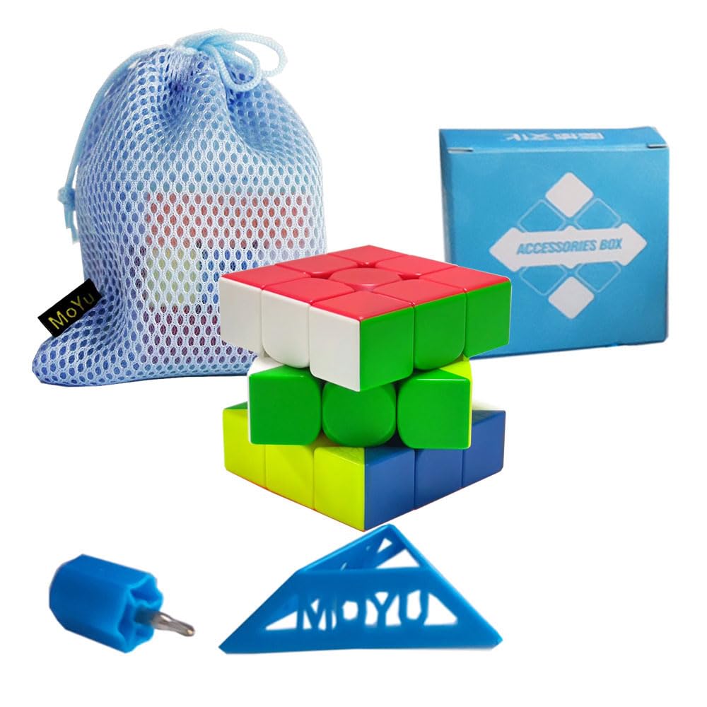 MoYu RS3M V5 3x3 Speed Cube – Matte Oberfläche, Stickerlose Version, Mit Würfeltasche, Für Anfänger & Fortgeschrittene