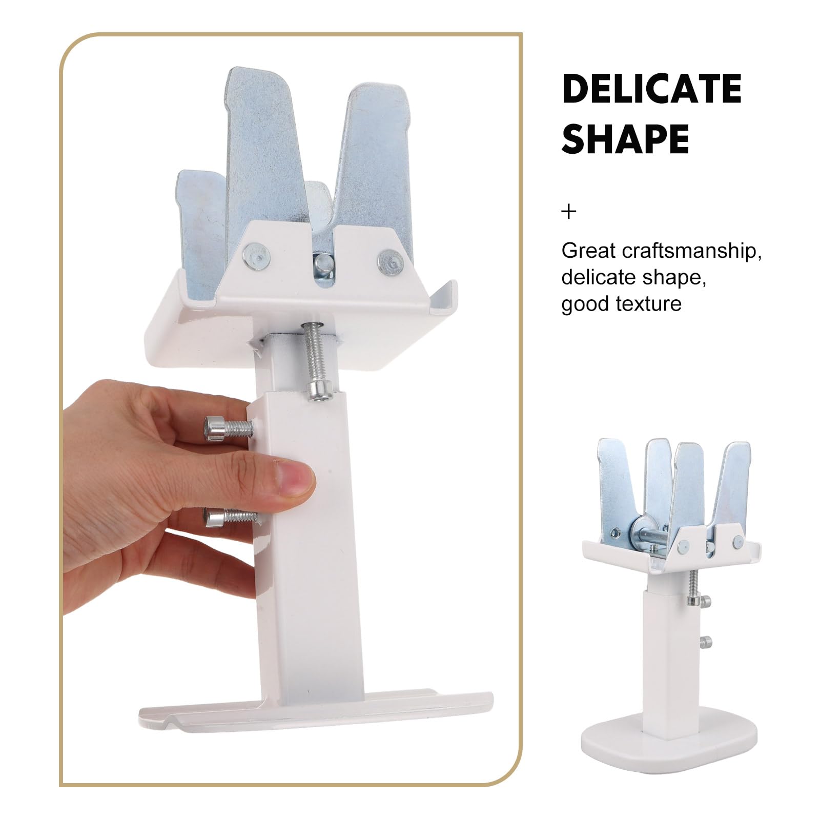 Soporte de Suelo para Radiador de Panel Ajustable, Acero al Carbono, Base Ovalada de 1 Pieza, Altura Regulable de 14 a 21 Cm, Soporte Estable para Sistemas de Calefacción