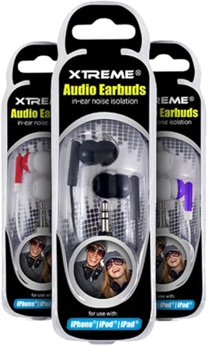 Auriculares de audio Xtreme con aislamiento de ruido en los oídos, el color puede variar