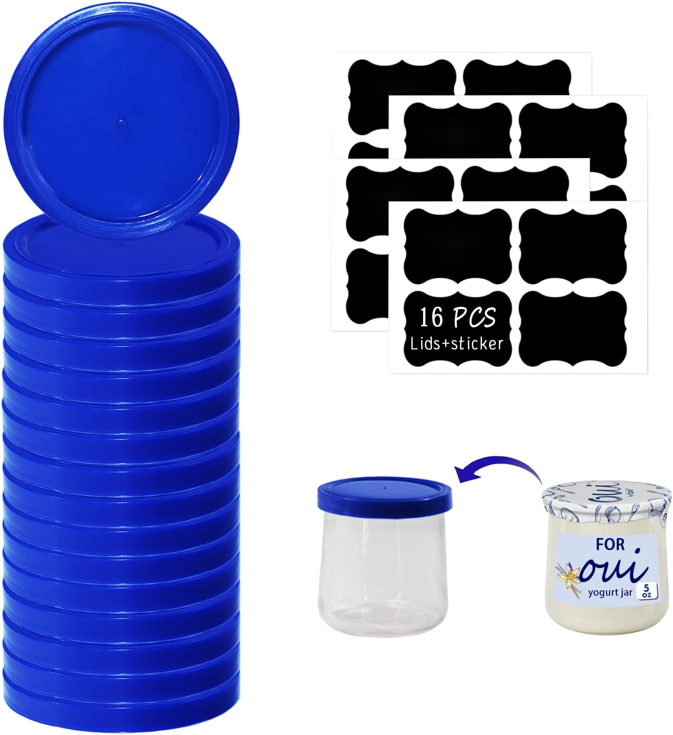 Oui Yogurt Jar Lids 12 Pack Oui Lids with Bottle Labels