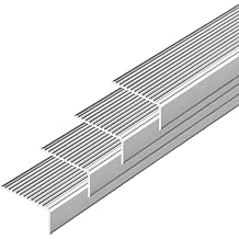 Non-Slip Stair Nosing, 4PCS, 36", Silver - Aluminium Stair Edge Trim, Indoor & Outdoor Stair Edge Protector for Step Edge Protector, Stair Edging, Transition Strip, Metal Corner Trim