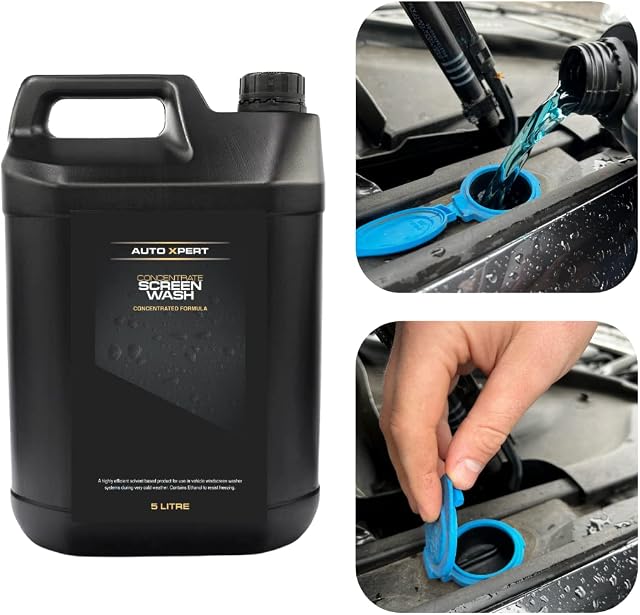 Auto Xpert | Screen Wash | 5L | Concentrate | Effective to -5 degrees | Cleans & removes, windscreen dirt, grime & traffic film | Low smear Formula | Winter Screen Wash for Cars, Vans & Other Vehicles