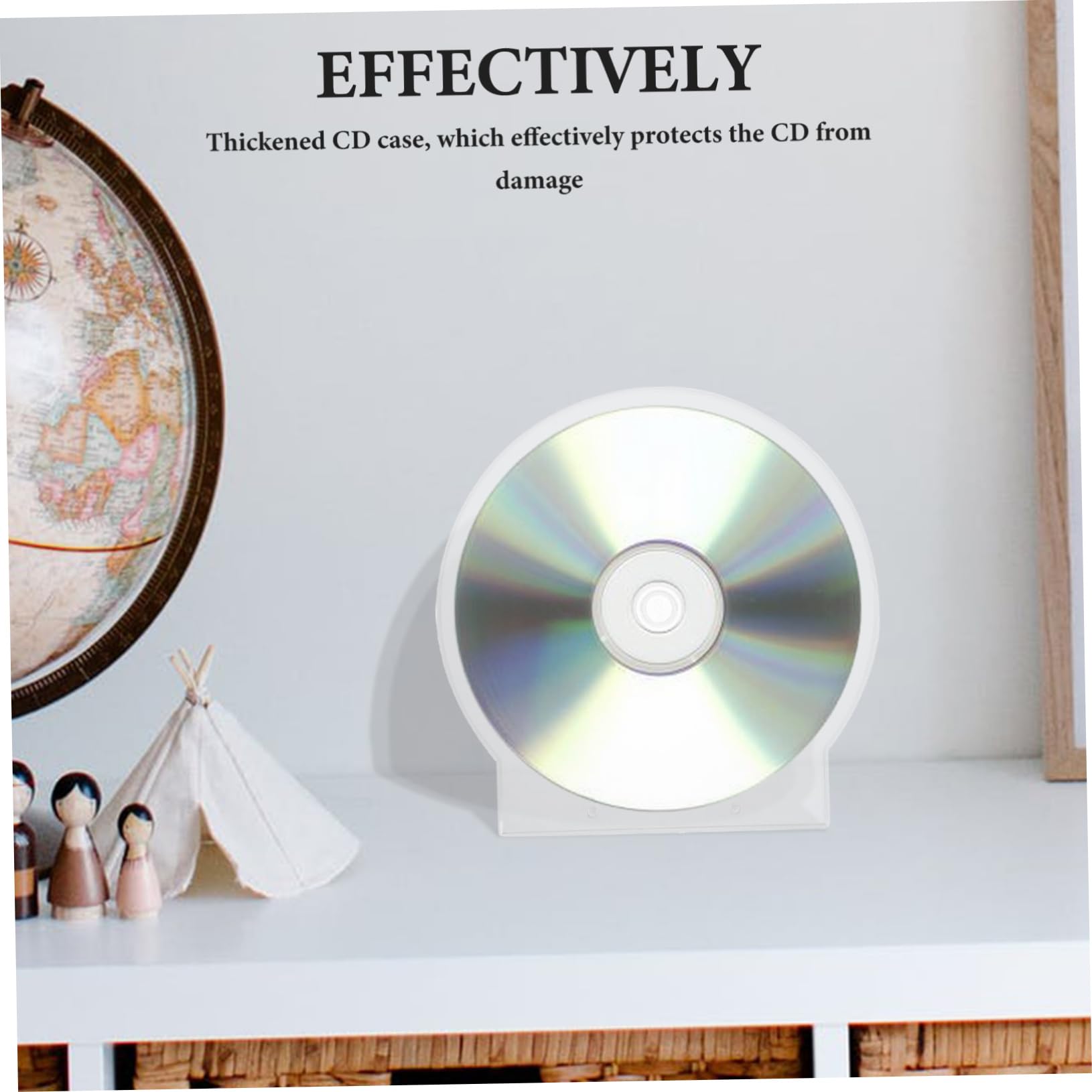 Vaguelly Custodia per CD Rigida e Spessa, 50 Pz, Custodie per Dischi Portatili Protettive, Borse Trasparenti per Dvd, Organizer CD Reutilizzabile per Casa, Auto e Ufficio