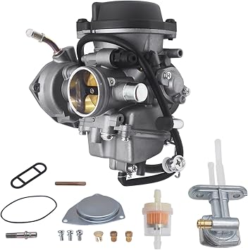 waltyotur 1 Pcs Carburetor Carb with Fuel Valve Petcock Replacement for Suzuki LTZ400 2003 2004 2005 2006 2007
