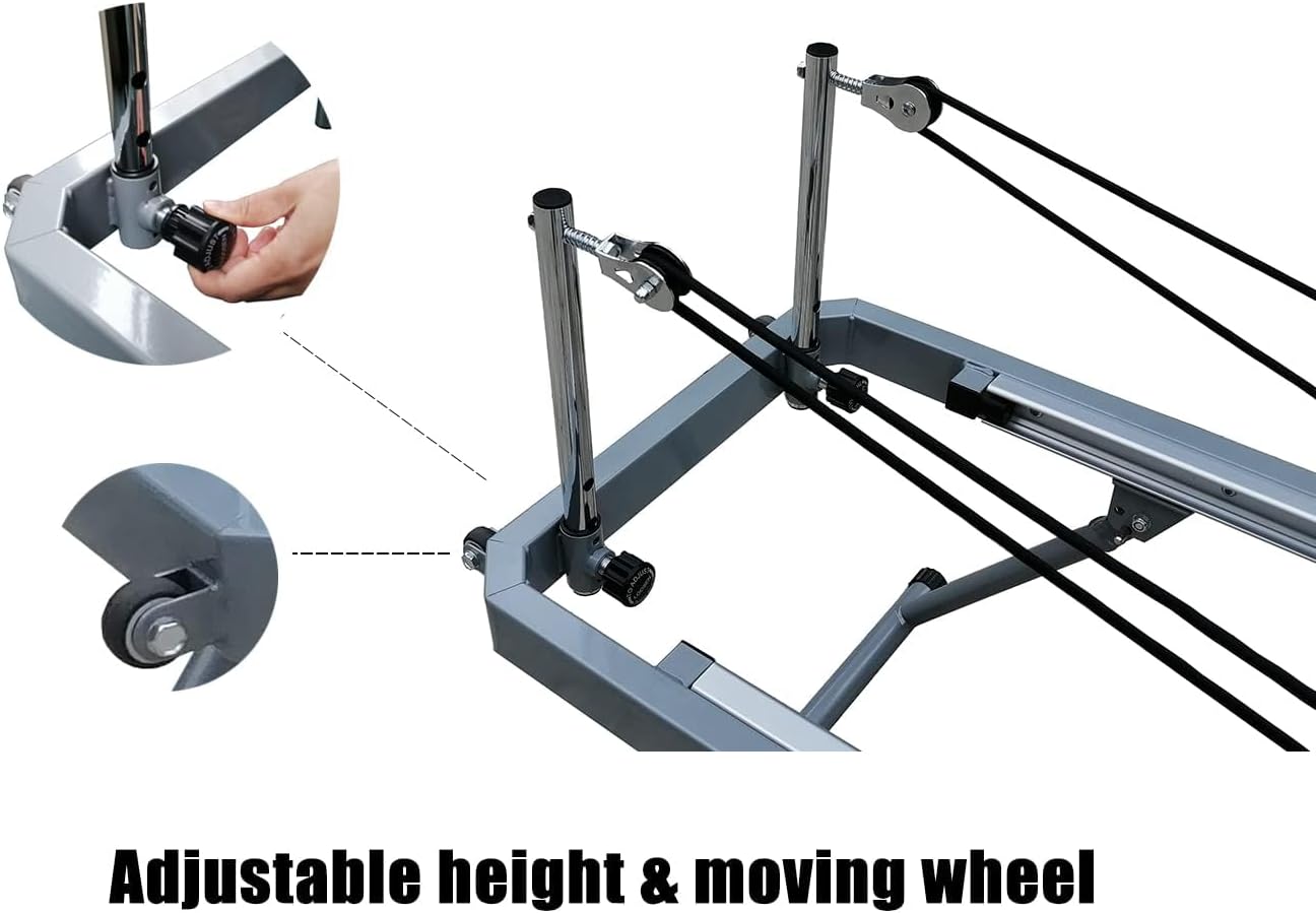 Pilates Reformer Machine Equipment with Spring for Home Workout,Foldable Reformer Pilates for Beginner ,Big Size