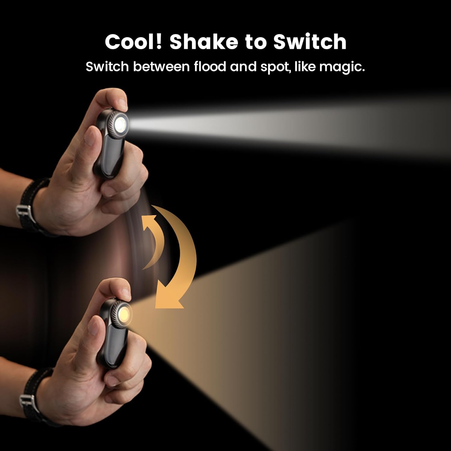 LOOPDOT EDC Flashlight（with Dotcase）– Rechargeable Small and Powerful LED Flashlight with RGB Pixel Display, Interactive Games, Adjustable Brightness – Cool Gadget Gift for Kids & Adults (Orange)