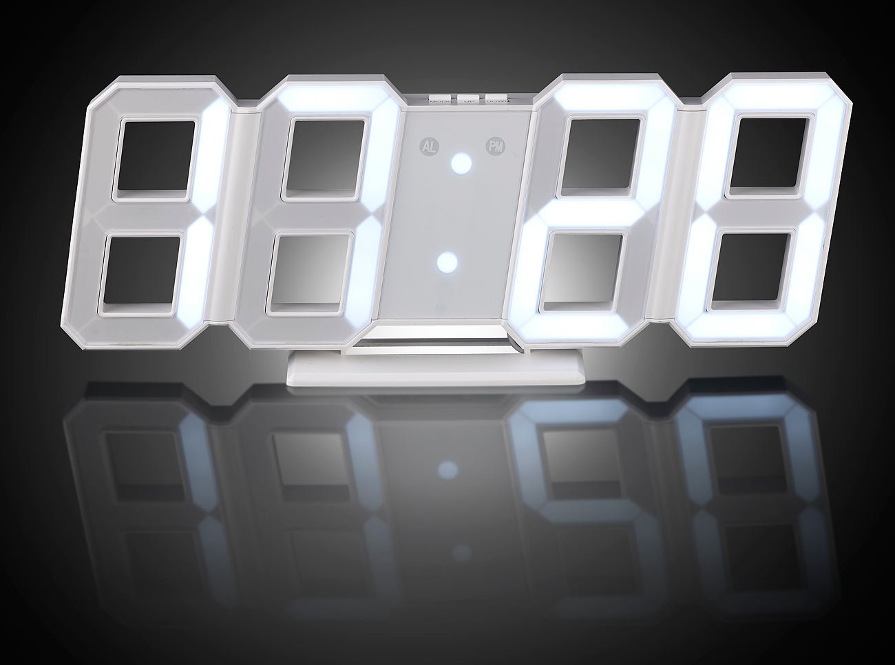 Lunartec Horloge LED Digitale Design 3D avec Fonction réveil - Grande