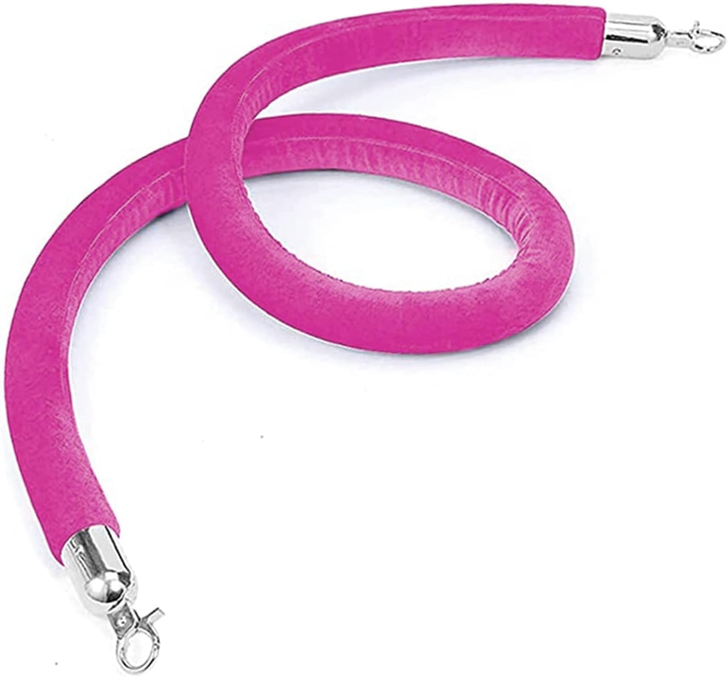 Aioneer Retractable Stanchion Posts With Silver Clasps, Queue Management Barrier Ropes For Crowd Control - Red For Events And Grand Openings-Purple-0.6m