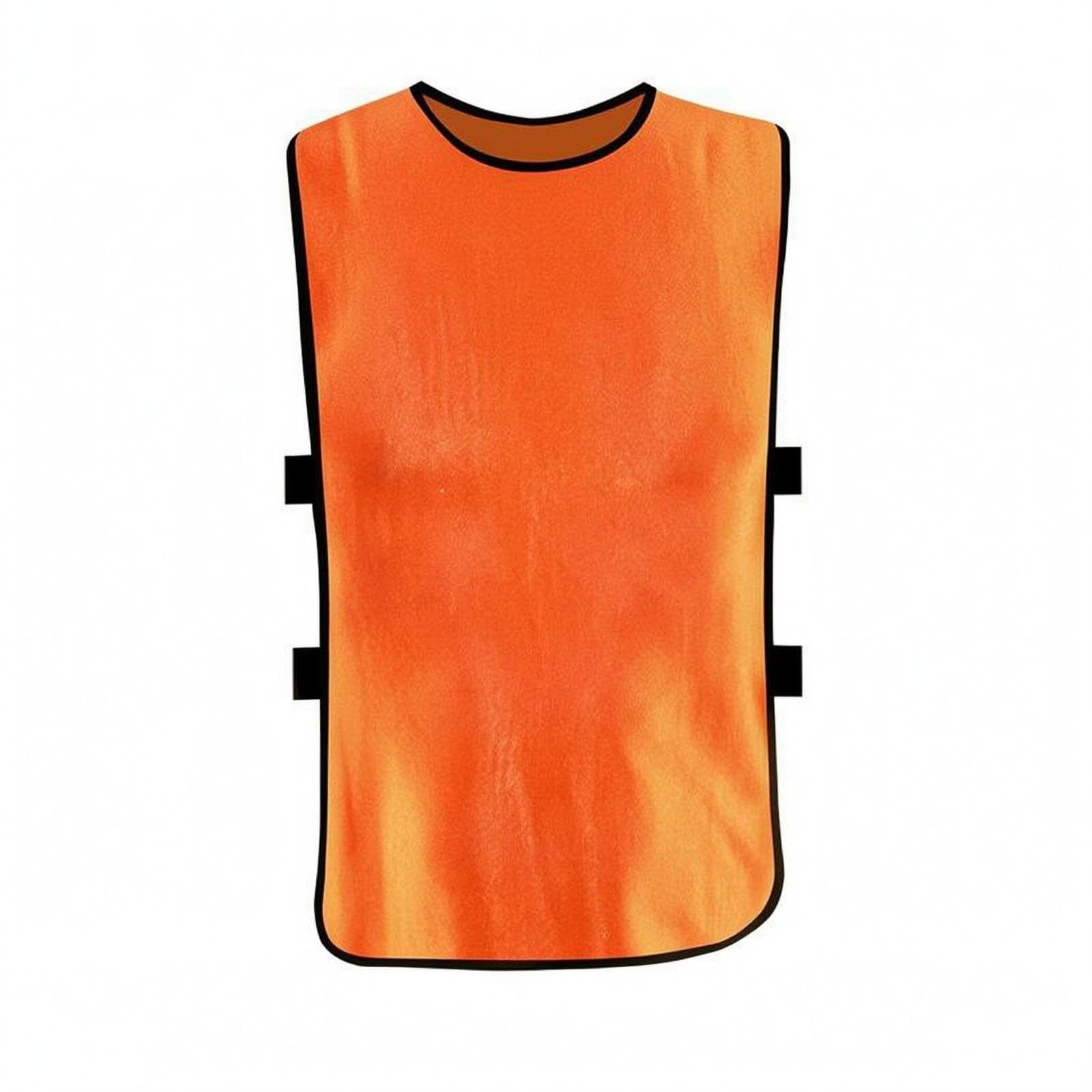 Training Vest Wide Round Neckline Scrimmage Vest Black Border Training Bib for Grouping Orange Kids|Team Sports| Soccer| Clothing Shoes & Accessories| Clothing| Men-image-15