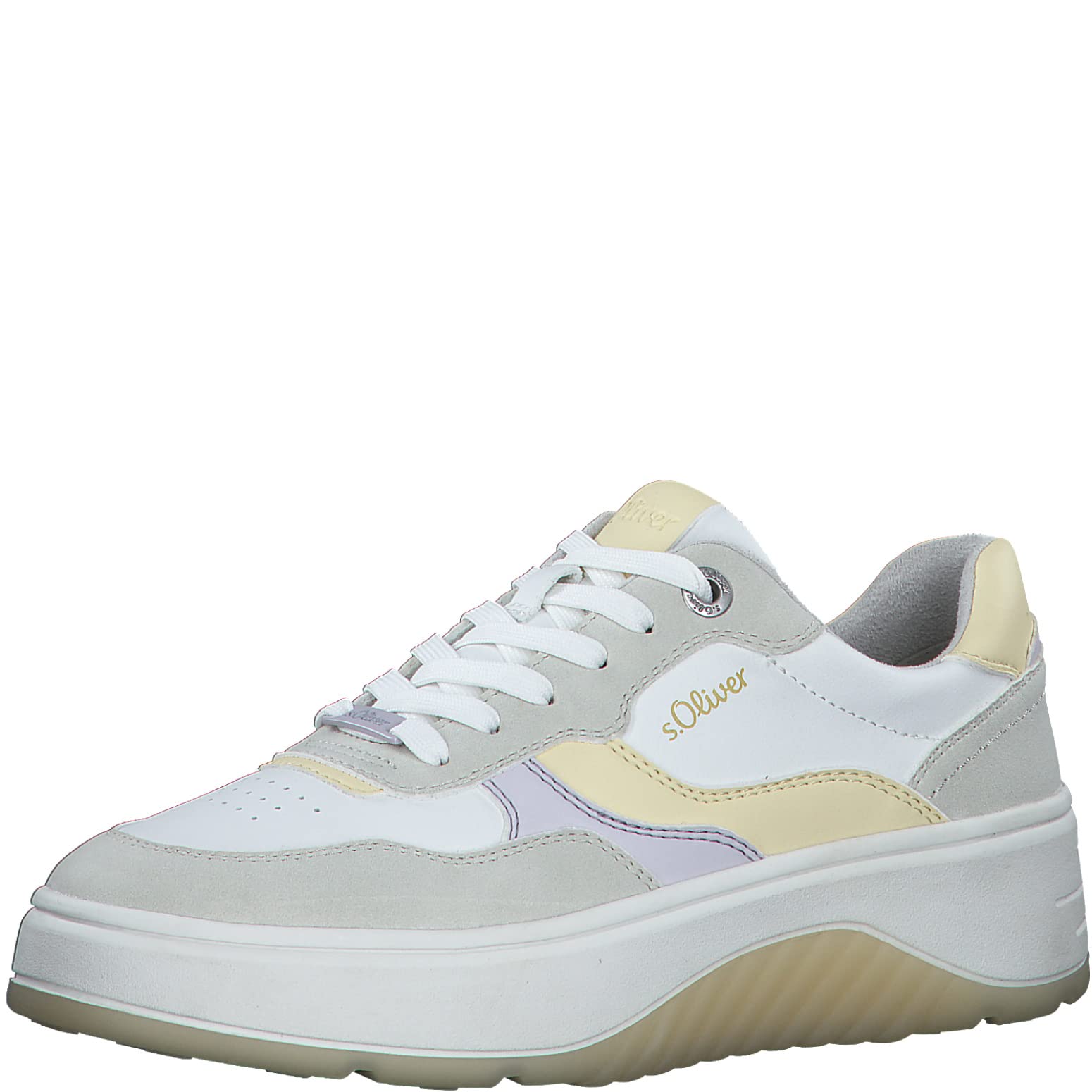 s.Oliver Women's 5-5-23623-30 Sneaker, White Comb, 4 UK