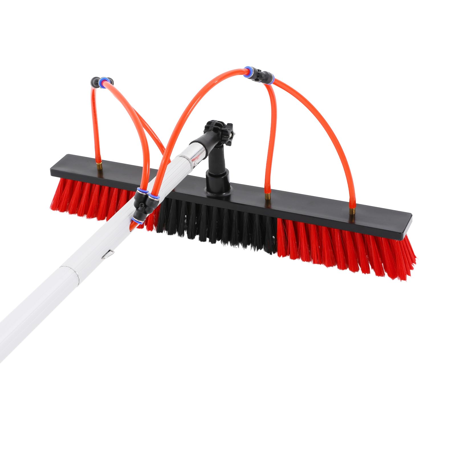 Barra de limpieza para ventanas exteriores, 1 – 9 m, cepillo telescópico para limpieza de ventanas, kit para panel solar con tubo de agua largo