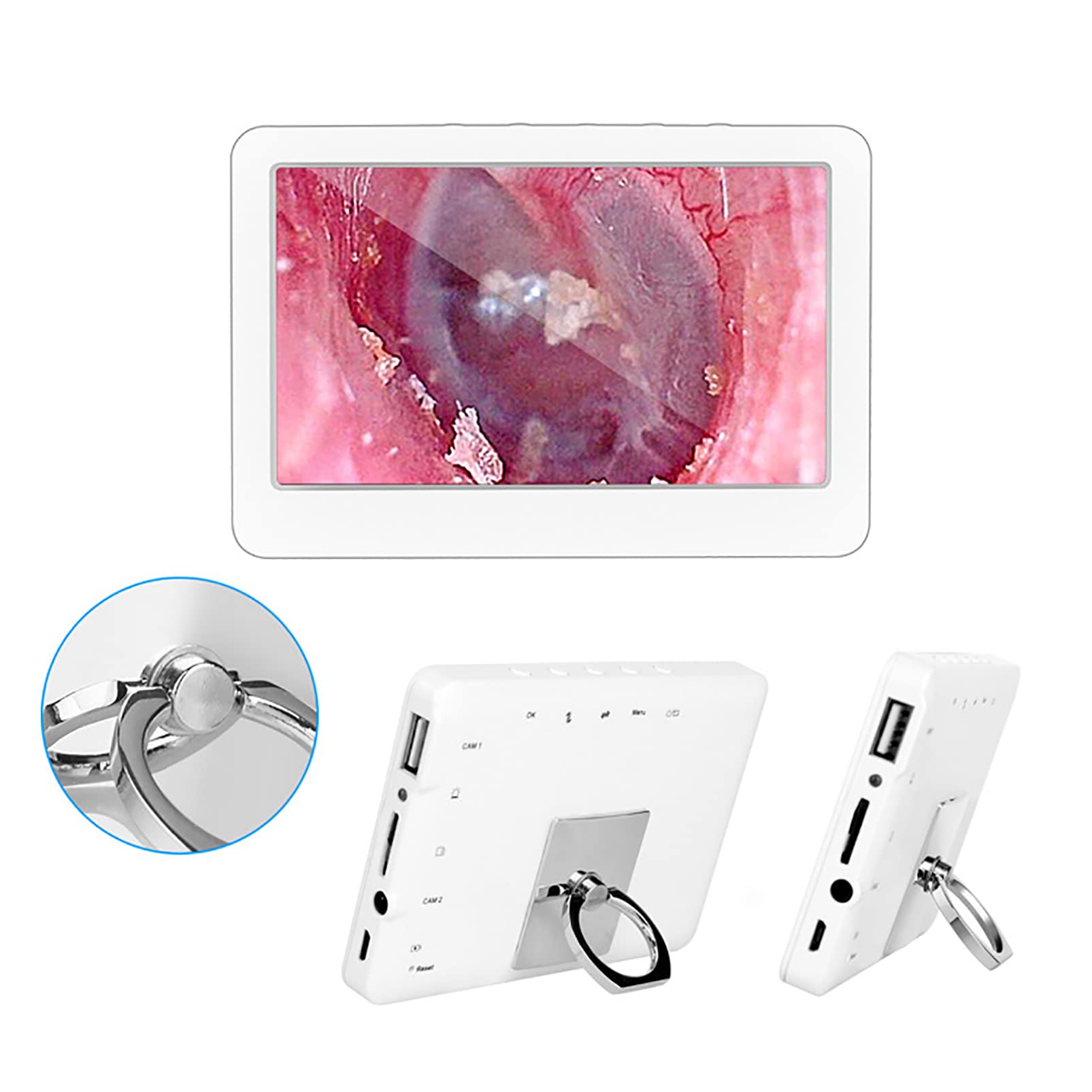Removedor de Cera del Oído Cámara Eliminación de Cera Otoscopio HD Endoscopio a Prueba de Agua Removedor de Cera del Oído Lente de 3.9 Mm con 6 Luces LED para Niños, Adultos y Mascotas