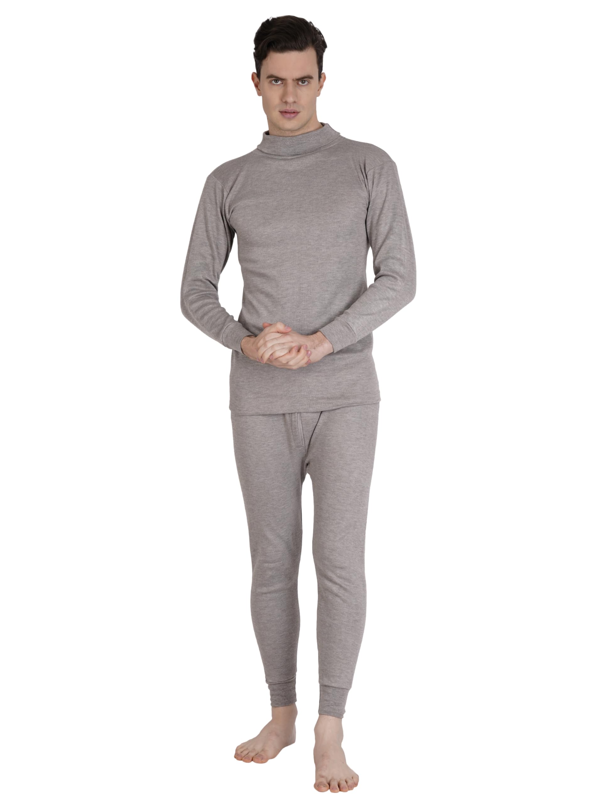 fabvio plus Winter wear Men's Thermal Top and Bottom wear Set with High Neck and Long Sleeve-picture-11