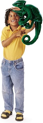 Miniatura 3 de Folkmanis Marioneta de mano camaleón, verde oscuro