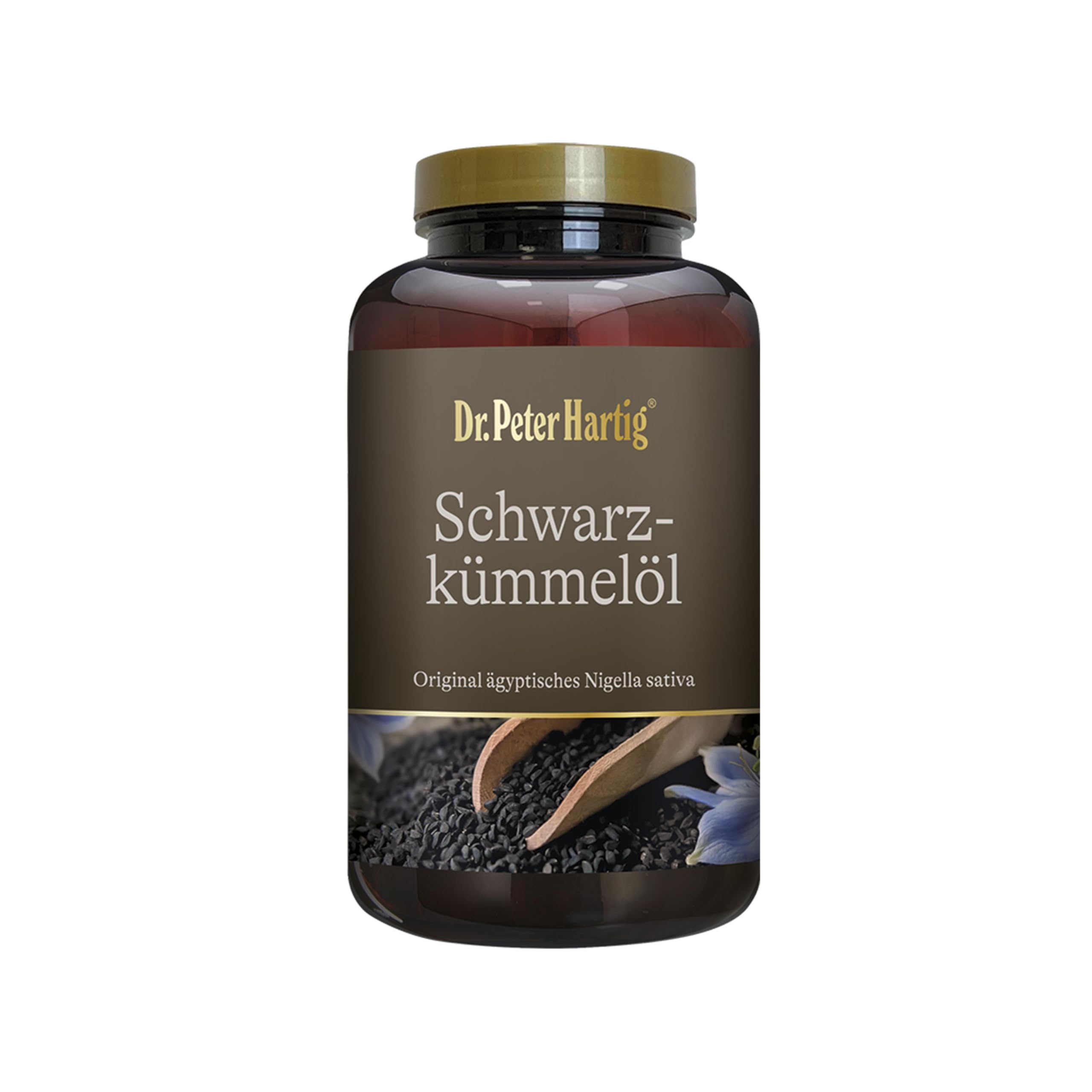Dr. Peter Hartig Schwarzkümmelöl 300 Kapseln 5-Monats-Vorrat Kaltgepresst Nigella Sativa Vitamin A E Lactose- Gluten- Hefefrei