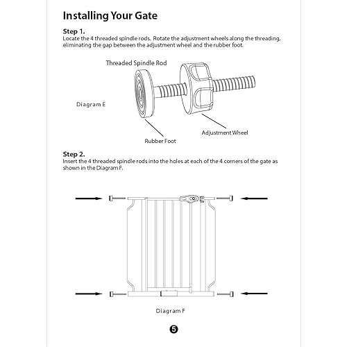 Miniatura 7 de Paquete de 4 tornillos de 0.3 pulgadas para instalar puertas de bebés a presión, con abeto de accesorio para todas las puertas de ensayo a presión