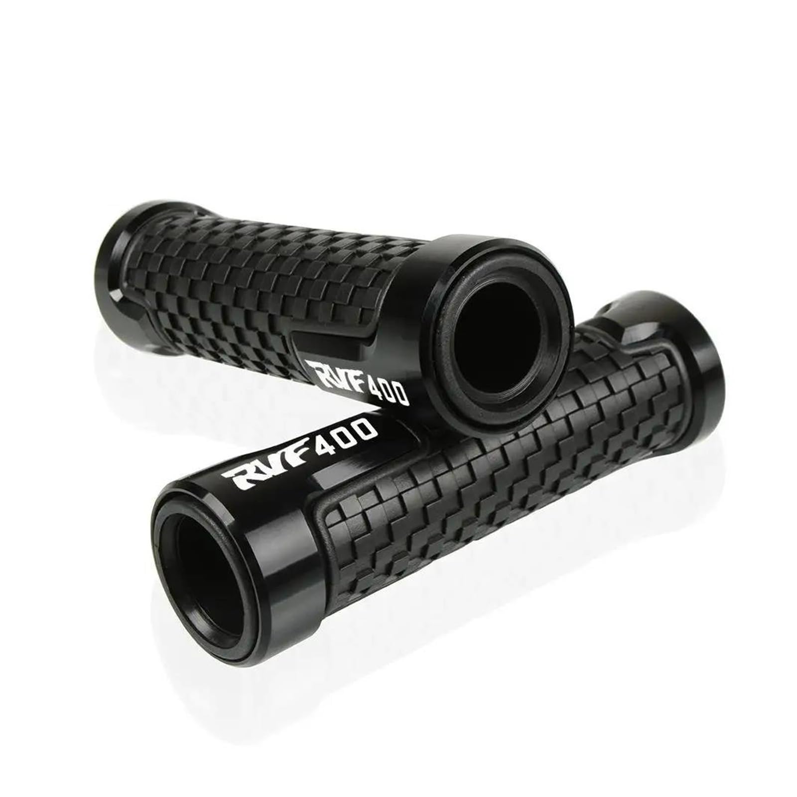 Poignées de guidon 22mm contre vibrations moto RVF400 embouts noirs