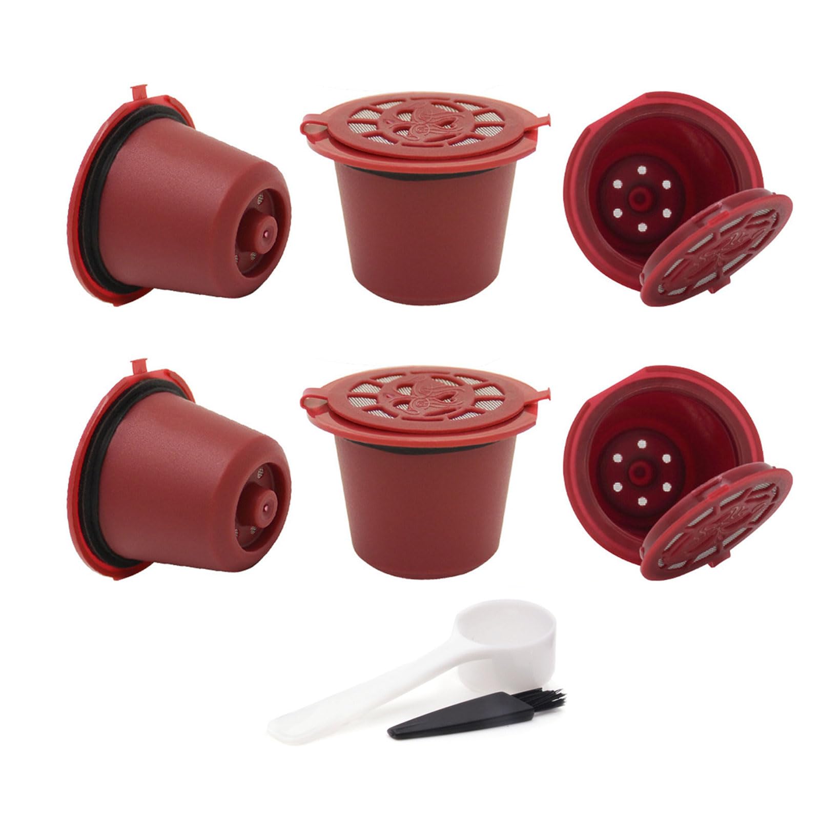 APGLSXY Accuracy Filter Coffee Medication Cup with Detachable Spoon Brush Permanent PRESENTATION Substance Multiple Machine Agreement Medication Coffee Filter with Spoon