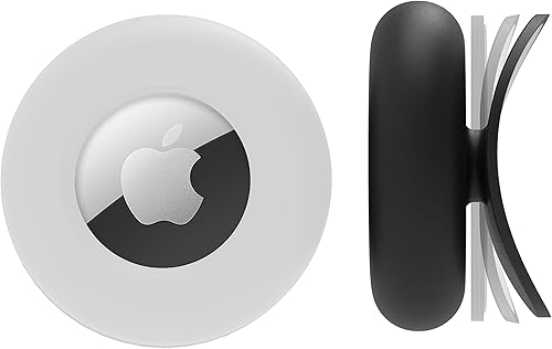 VEIRRW Soporte adhesivo para Airtag con adhesivo 3M, para Airtag Tracker, funda protectora de silicona protectora a prueba de golpes para equipaje,