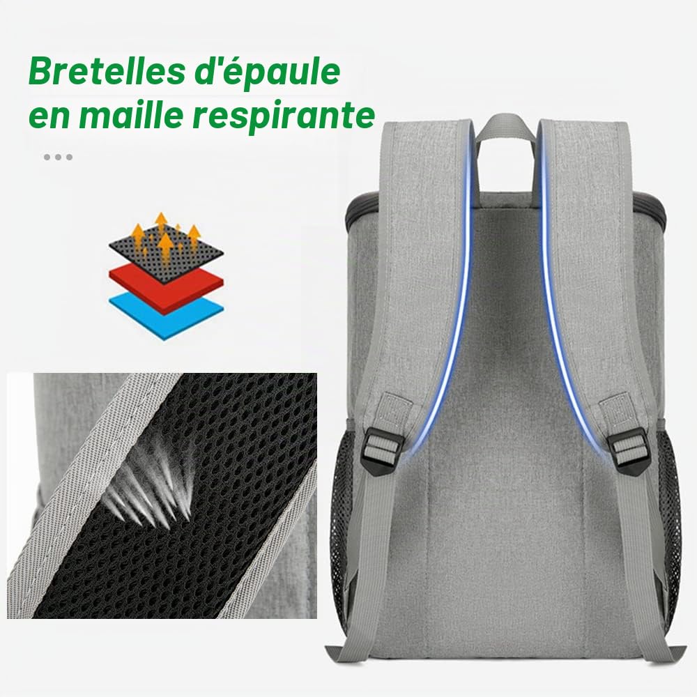 sac à lunch isolé,Sac à dos isotherme de 30 litres Sac à lunch isolé étanche pour camping en plein air, randonnée, pique-nique sur la plage