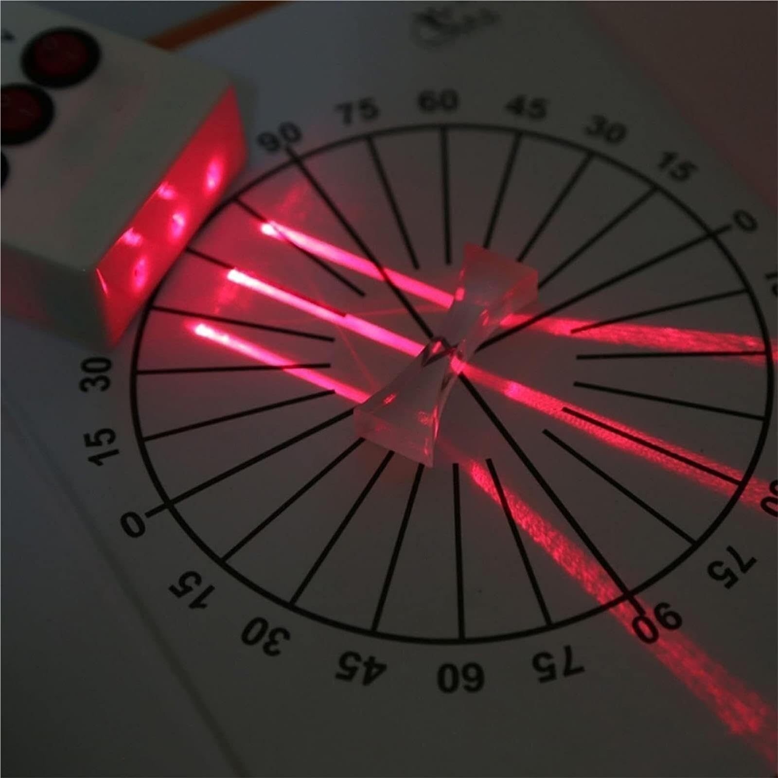 Set di esperimenti di ottica fisica e lenti convesse concave