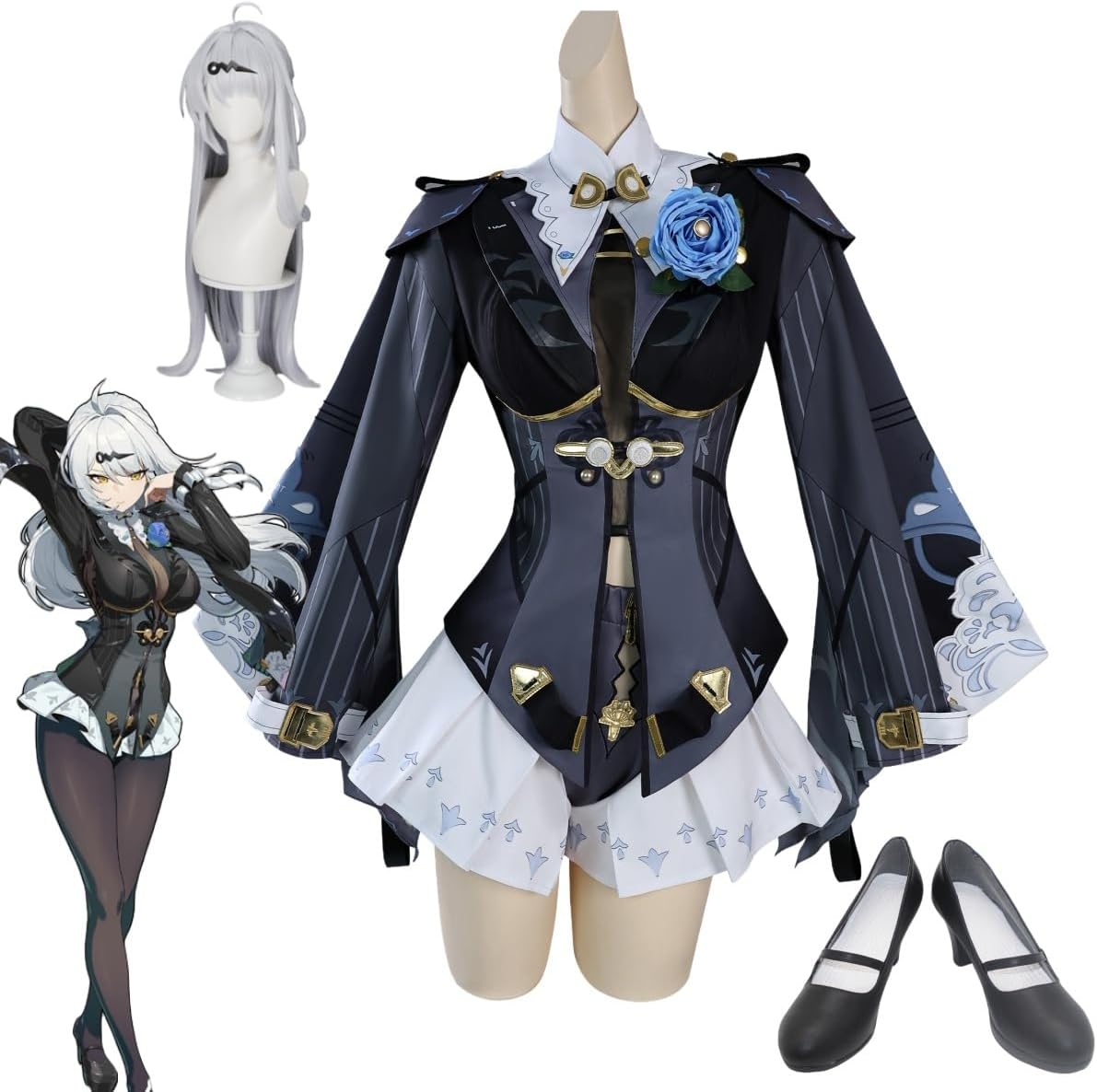 ゼンレスゾーンゼロ 儀玄 コスプレ衣装 Мサイズ ウィッグ付き Amazon