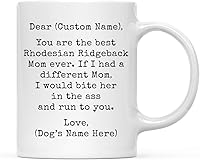 Vista 35 de Andaz Press Taza de café personalizada divertida con texto en inglés "Dog Mom", regalo de broma para la mejor mamá de perro cocker spaniel, muerde