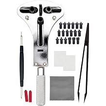 Watch Battery Replacement Tool, 3 Point Large Wrench for Wristwatch Case Back Open, Back Removal Tool with 18 Bits