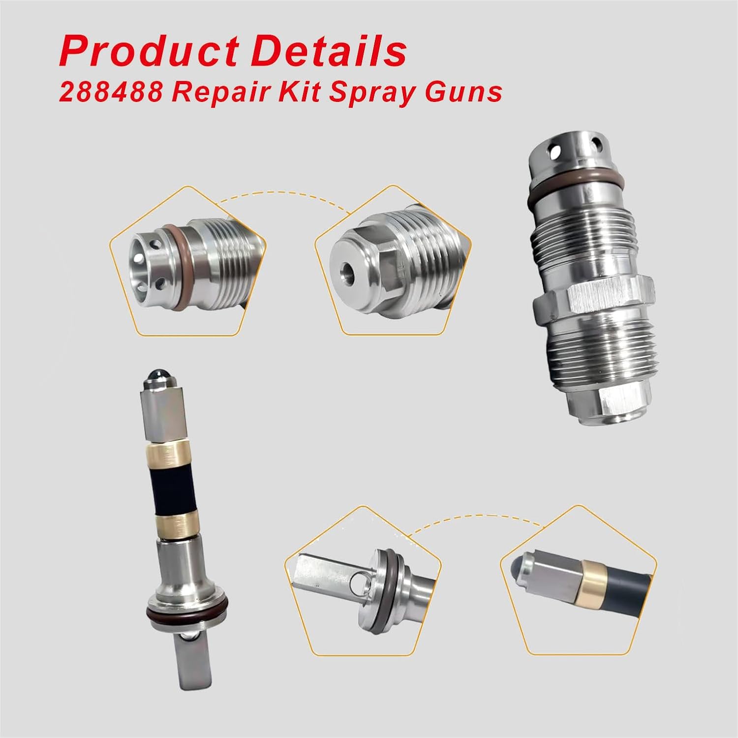 288488 Spray Gun Repair Kit Compatible with Graco Contractor FTX | Fits 288420, 288421, 288425, 288429, 288430, 288431, Airless Spray Gun, Contractor & FTX Series
