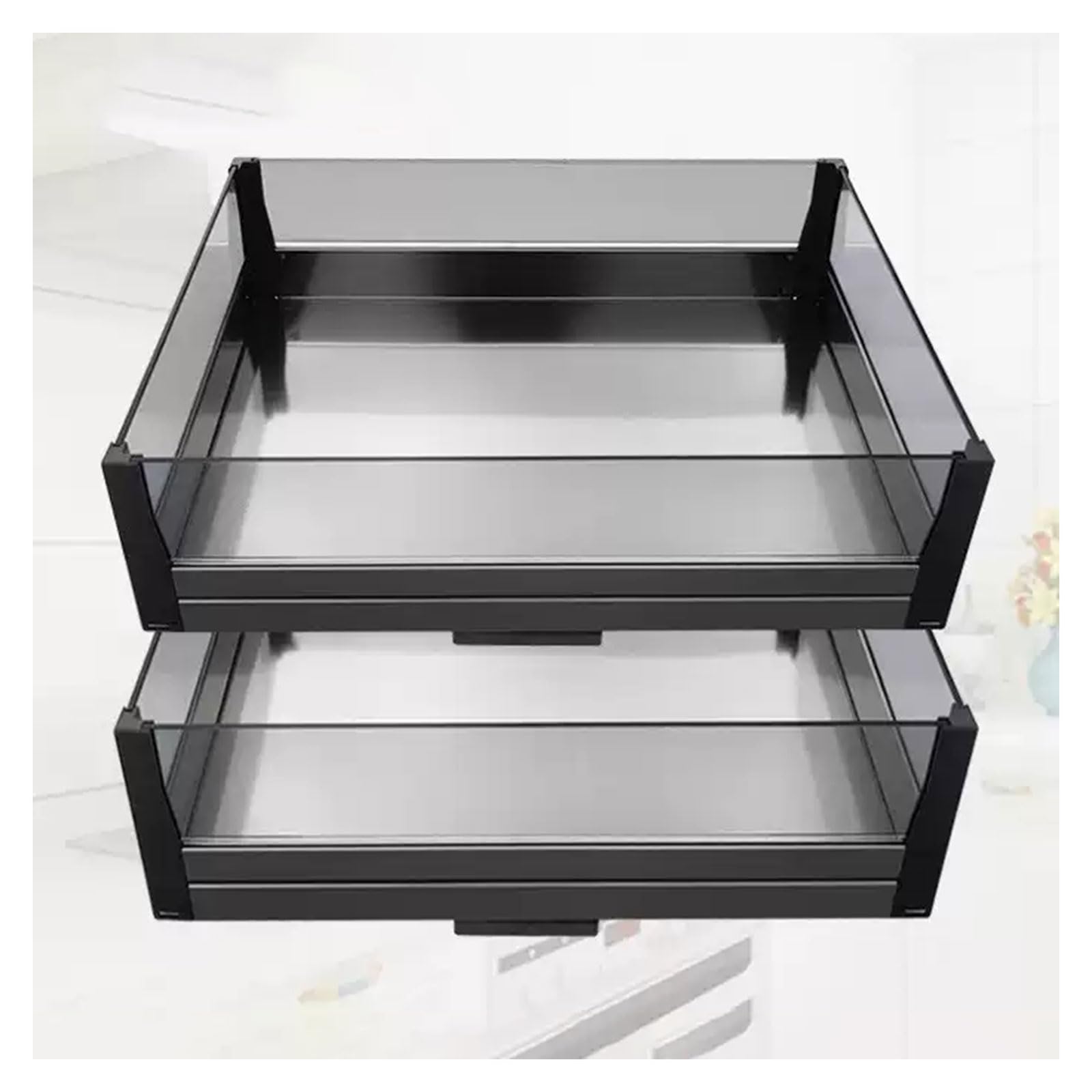 Organizador extraíble de acero inoxidable resistente para muebles de cocina