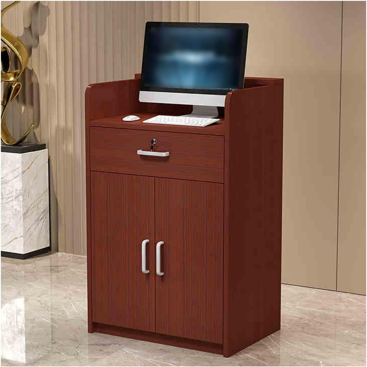 Ele ModernCounter per ufficio e vendita al dettaglio, ideale per cassieri, saloni, negozi di abbigliamento, servizio clienti, design salvaspazio in pelliccia