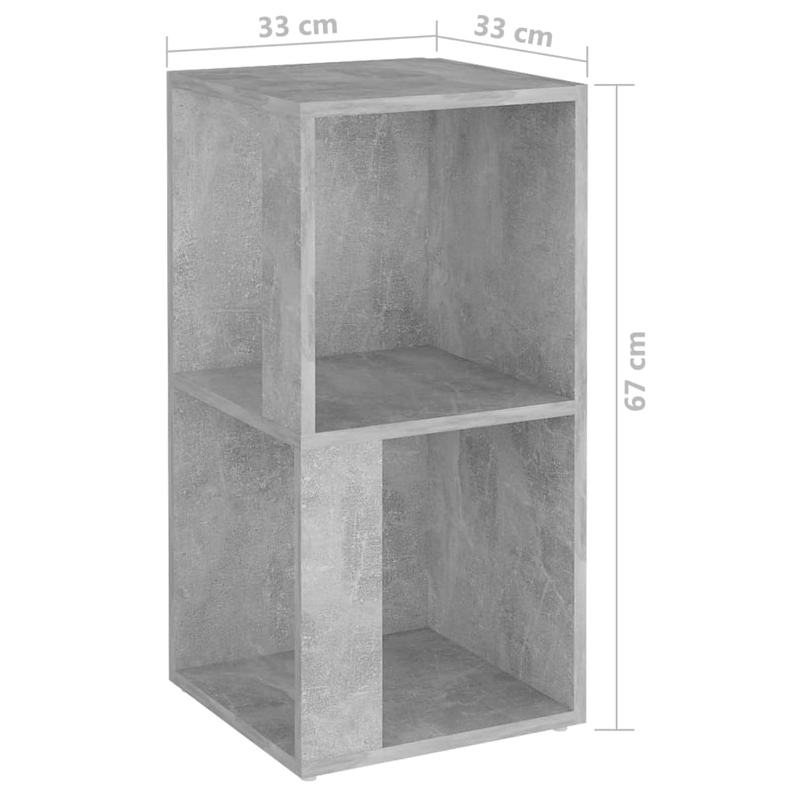 ARKEM Armadio cassetti,Adatto a Camera da Letto, Lavanderia, ripostiglio, Garage,Armadio Angolare Grigio Cemento 33x33x67 cm in Truciolato