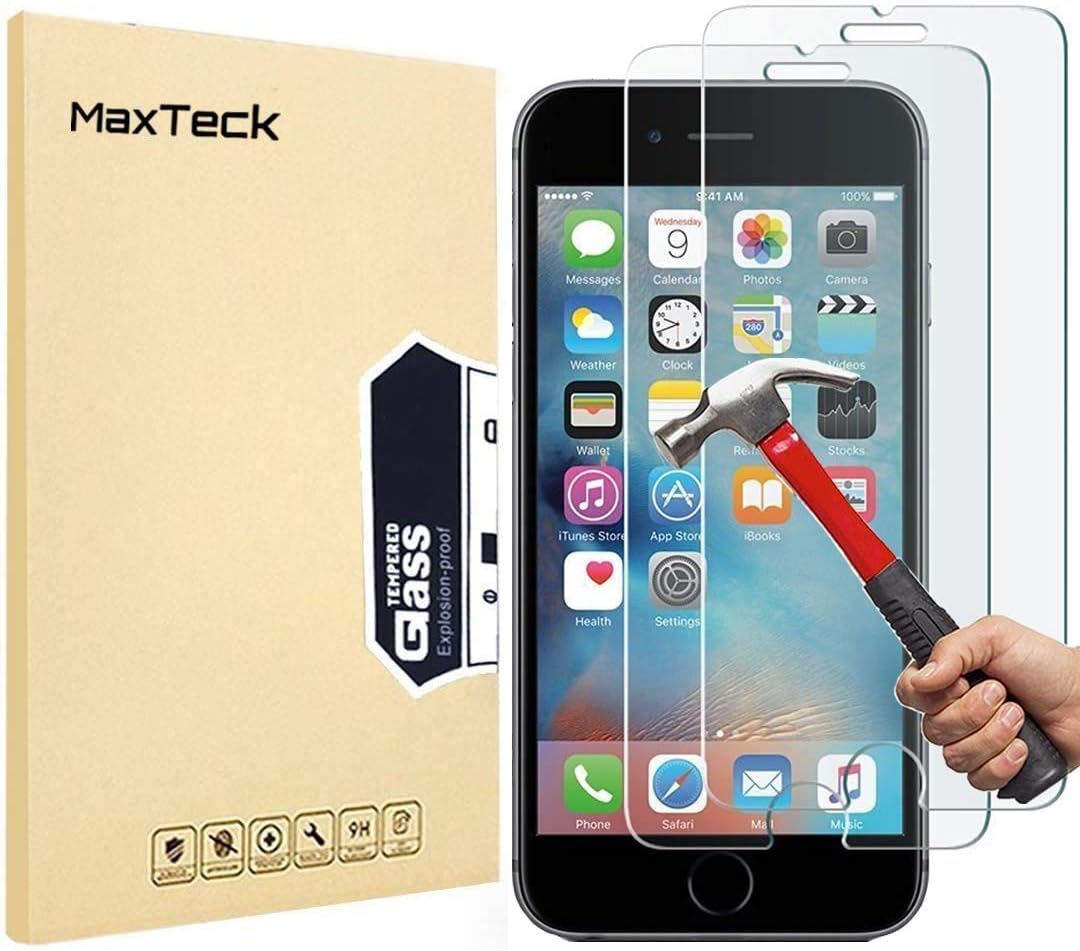 MaxTeck [3 Pack] iPhone 6 6S 7 8 Screen protector, 0.26mm 9H Tempered Shatterproof Glass Screen Protector Anti-Shatter Film for iPhone 6 6S 7 8 4.7" inch [3D Touch Compatible]