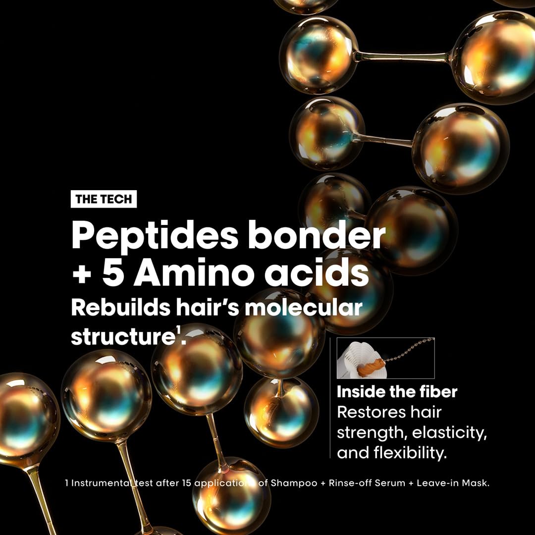 L'Oréal Professionnel Absolut Repair Molecular Deep Repair Maschera riparatrice per capelli danneggiati | Ripara fino a 2 anni di danni in 1 uso | Maschera professionale per capelli con 2% peptidi