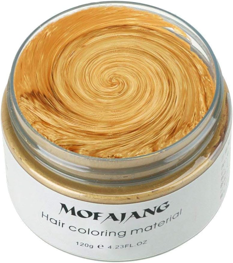 Mofajang Washable Temporary Hair Color, Natural Hair Pomade Creme, Instant Hair Wax Dye Styling Cream Mud, Hair Pomades for Party, Cosplay, Nightclub, Masquerade, Halloween