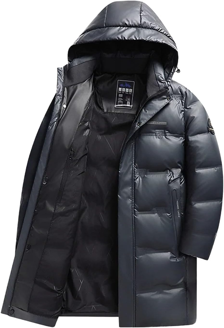 Casual Men's Warm Hooded White Duck Down Jackets Winter Windproof Puffer Coats Outwear Loose Thick Down Coats