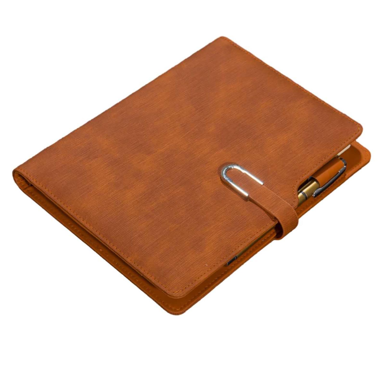 Bloc-notes A5 à feuilles mobiles pour réunion bureau marron et carnet de notes - 7